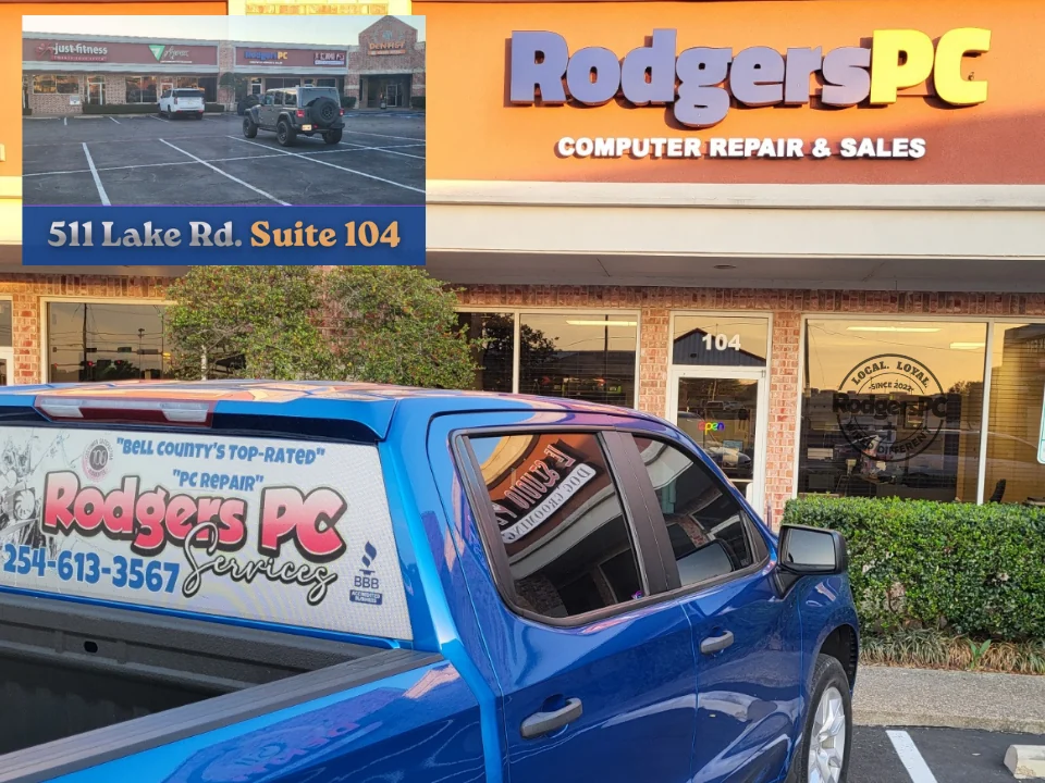 RodgersPC storefront at 511 Lake Rd, Suite 104