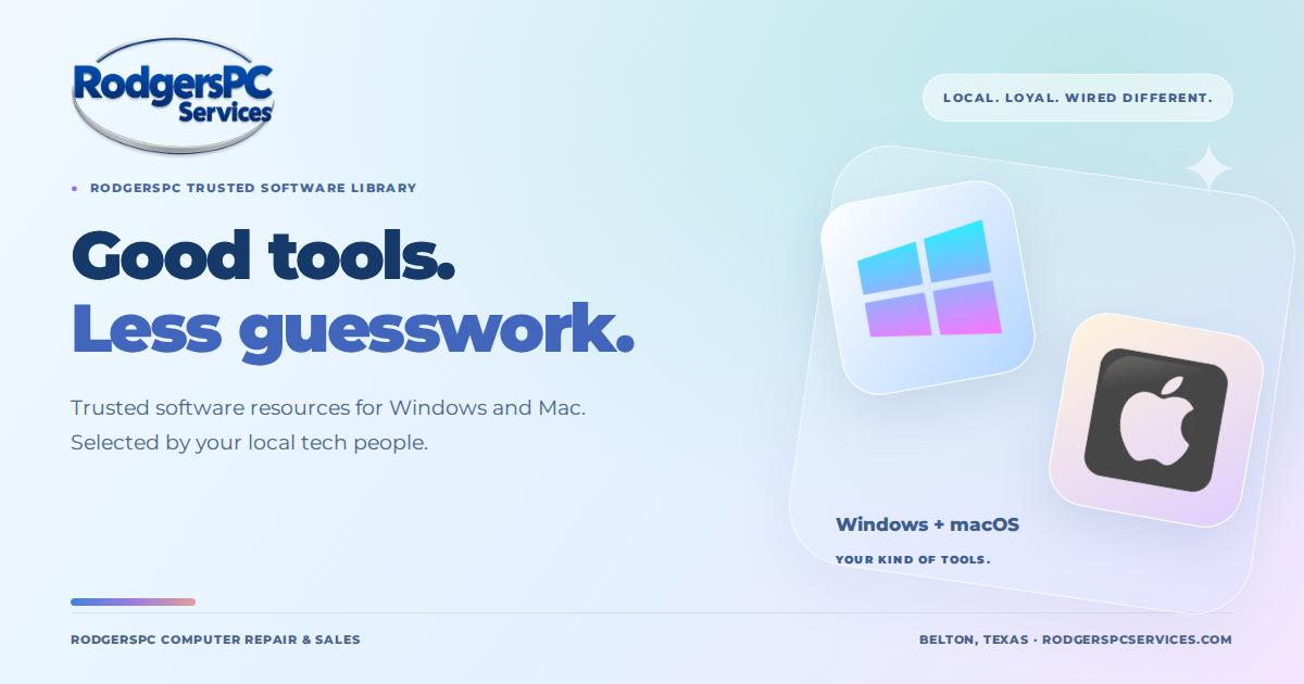 Good tools. Less guesswork. — RodgersPC